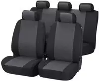 Walser 12435, Walser Autositzbez&uuml;ge Pineto grau Komplett Set (12435) Grau/Schwarz