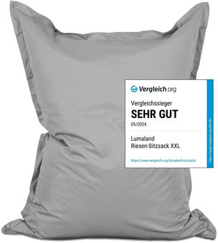 Lumaland Luxury Riesensitzsack XXL Indoor & Outdoor Silbergrau