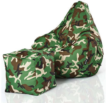 Green Bean 2er Set Gamer-Sitzsack Cozy+Cube Camouflage Grün
