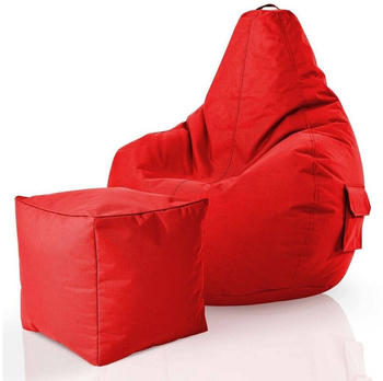 Green Bean 2er Set Gamer-Sitzsack Cozy+Cube rot