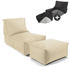 mokebo Der Sundowner mit Hocker 95x60x65 cm beige