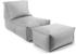 mokebo Der Sundowner mit Hocker 95x60x65 cm grau