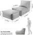 mokebo Der Sundowner mit Hocker 95x60x65 cm grau