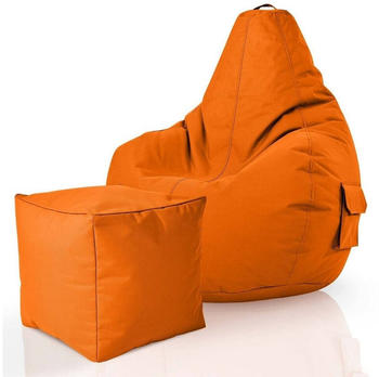 Green Bean 2er Set Gamer-Sitzsack Cozy+Cube Orange