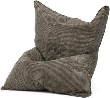Green Bean XXL Sitzsack Square Cordstoff 370 Liter EPS-Perlen Anthrazit Granit