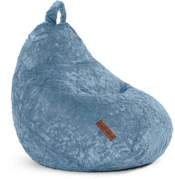 Green Bean Pl&uuml;sch Sitzsack 60x45x45cmIndoor Sitzkissen 120L Lounge Chair Grau
