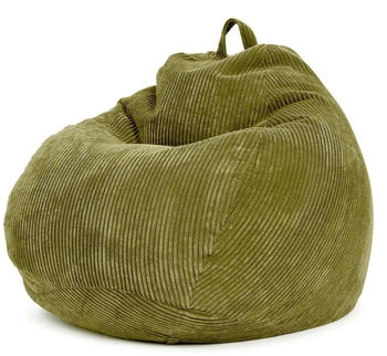 Green Bean Indoor Sitzsack Scoop 90x110cm EPS-Perlen Cordstoff Grün