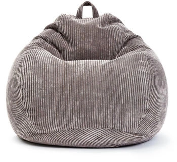 Green Bean Indoor Sitzsack Scoop 90x110cm EPS-Perlen Cordstoff Grau
