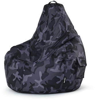 Green Bean Sitzsack Rückenlehne Cozy 80x70x90cm 230L Lounge Chair Camouflage Schwarz Green Bean Sitzsack Rückenlehne Cozy 80x70x90cm 230L Lounge Chair Camouflage Schwarz