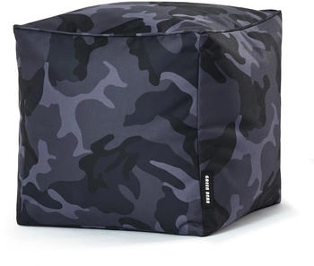Green Bean Sitzsack-Hocker Cube 40x40x40cm Camouflage Schwarz