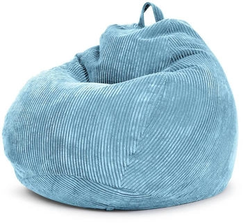 Green Bean Indoor Sitzsack Scoop 90x110cm EPS-Perlen Cordstoff Hellblau