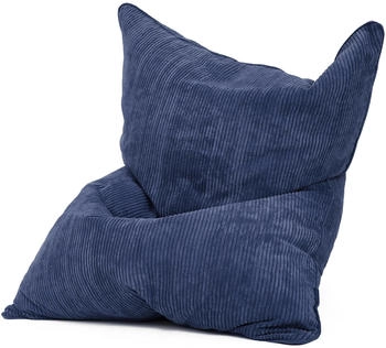Green Bean XXL Sitzsack Square Cordstoff 370 Liter EPS-Perlen Dunkel Oxford Blau