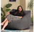 Icon XXL Sitzsack Cord Flauschig Morgan 100x80x88cm grau