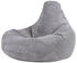 Icon Sitzsack Sessel mit Liege Cord Dalton hellgrau