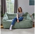 Icon Sitzsack Sofa Chenille Cecilia XXL Sitzsack salbeigrün