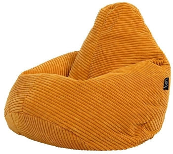 Icon Sitzsack Sessel Cord Flauschig Dalton 69x59x65cm ocker