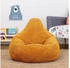 Icon Sitzsack Sessel Cord Flauschig Dalton 69x59x65cm ocker