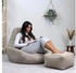 Icon Sitzsack Sessel mit Liege Cord Dalton mit Hocker beige