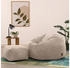 Icon Sitzsack Klassischer Cord Kingston mit Hocker 85x50cm beige