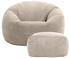 Icon Sitzsack Klassischer Cord Kingston mit Hocker 85x50cm beige