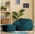 Icon Sitzsack Klassischer Cord Kingston mit Hocker 85x50cm blaugrün