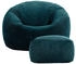 Icon Sitzsack Klassischer Cord Kingston mit Hocker 85x50cm blaugrün