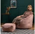 Icon Sitzsack Sessel Samt Sirena mit Hocker 77x64x74cm rosa