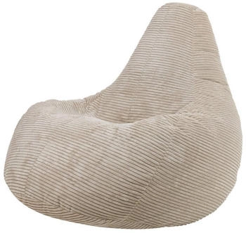 Icon Sitzsack Sessel mit Liege Cord Dalton beige