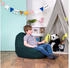 Icon Sitzsack Sessel Cord Flauschig Dalton 69x59x65cm blaugrün