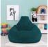 Icon Sitzsack Sessel Cord Flauschig Dalton 69x59x65cm blaugrün