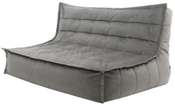 Icon Sitzsack Sofa Samt Kota 100x140x72cm XXL Sitzsack grau