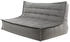 Icon Sitzsack Sofa Samt Kota 100x140x72cm XXL Sitzsack grau