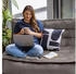 Icon Sitzsack Sofa Samt Kota 100x140x72cm XXL Sitzsack grau