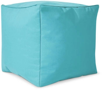 Green Bean Sitzsack-Hocker Cube 40x40x40cm Aquamarin blau
