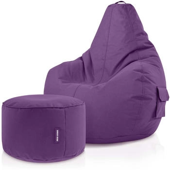 Green Bean Sitzsack Rückenlehne + Hocker Cozy+Stay 80x70x90cm 230L Lounge Chair Lilalila