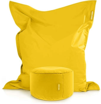 Green Bean 2er Set XXL Sitzsack Square+Stay 140x180 cm Gelb
