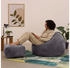 Icon Sitzsack Klassischer Cord Kingston mit Hocker 85x50cm grau