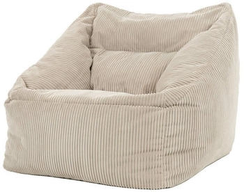 Icon XXL Sitzsack Cord Flauschig Morgan 100x80x88cm beige