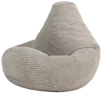 Icon Sitzsack Sessel Cord Flauschig Dalton 69x59x65cm beige