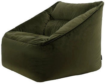 Icon XXL Sitzsack Samt Natalia 100x80x88cm oliv