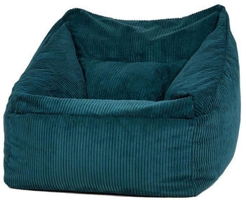 Icon XXL Sitzsack Cord Flauschig Morgan 100x80x88cm blaugr&uuml;n