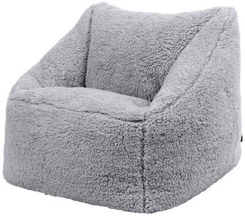 Icon Sitzsack Flauschig Teddybär 55x44cm hellgrau