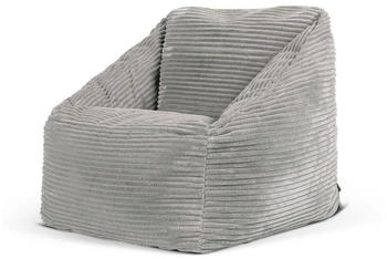 Icon Sitzsack Cord Flauschig Morgan 55x44cm hellgrau