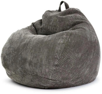 Green Bean Indoor Sitzsack Scoop 90x110cm EPS-Perlen Cordstoff Anthrazit