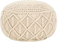 vidaXL Makramee Sitzpuff Handgefertigt 45 x 30 cm Baumwolle