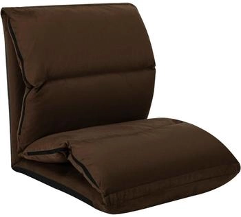 vidaXL Bodenstuhl Faltbar Braun Mikrofaser (325258)