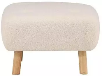 Venture Home Salina Pouf Boucl&eacute;, Naturwei&szlig; (60-15110-020)