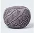 Homescapes Gehäkelter Pouf Grau 35x40cm