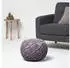 Homescapes Gehäkelter Pouf Grau 35x40cm