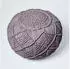Homescapes Gehäkelter Pouf Grau 35x40cm